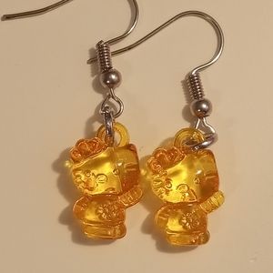 Orange Hello Kitty Earrings